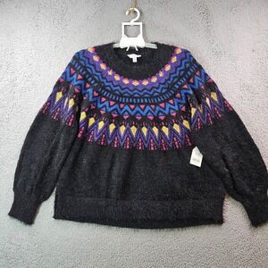 NWT - Time And Tru Sweater Women XL (16-18) Fair Isle Pattern‎ Multicolor - NEW